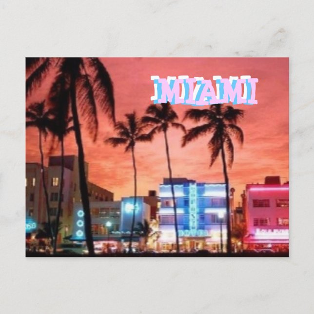 Postal Miami Beach, Florida (Anverso)