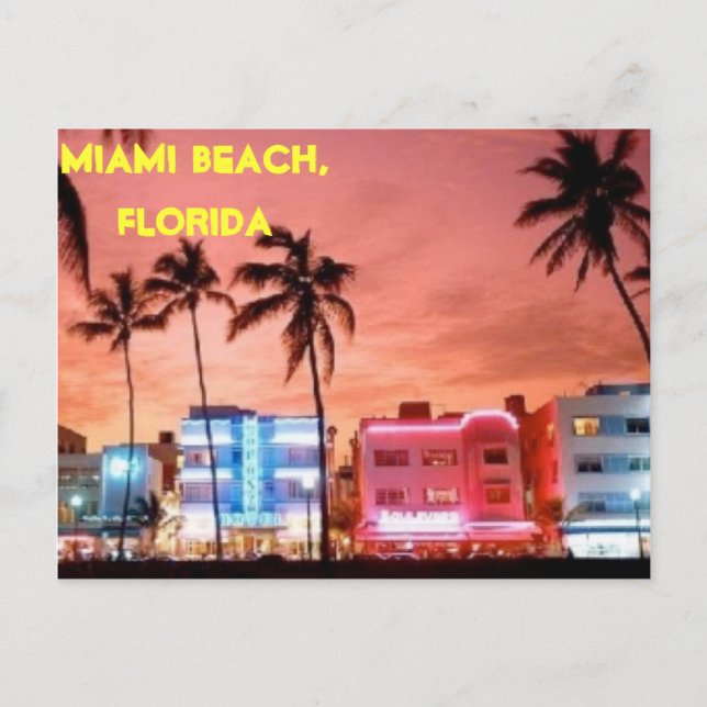 POSTAL MIAMI BEACH FLORIDA (Anverso)