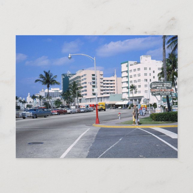 Postal Miami Beach, Florida, años 60 (Anverso)