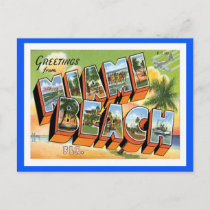 Postal Miami Beach Florida Travel US City