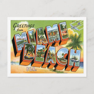Postal Miami Beach Florida Travel US City
