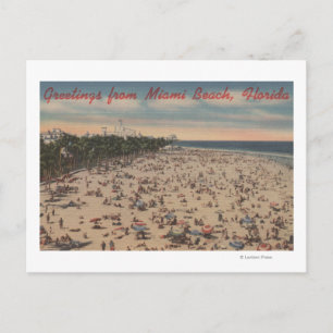 Postal Miami Beach, FloridaSaludos desde Miami, FL