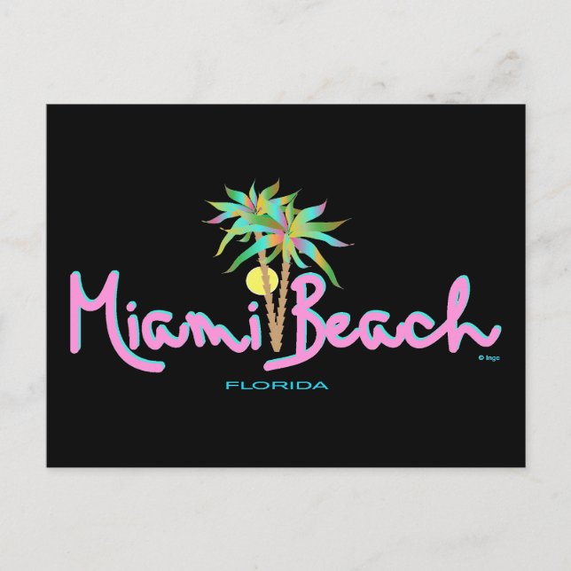 Postal Miami Beach Pam's (Anverso)