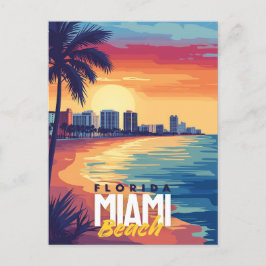 Postal Miami Beach Sunset | Costa Vibrante de Florida