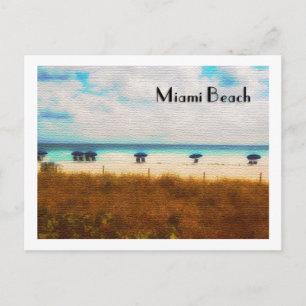 Postal Miami Beach Umbrellas