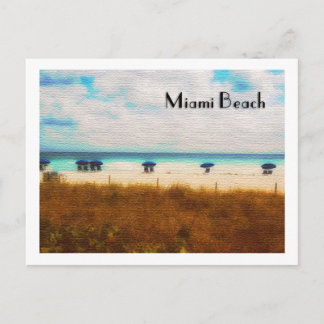 Postal Miami Beach Umbrellas