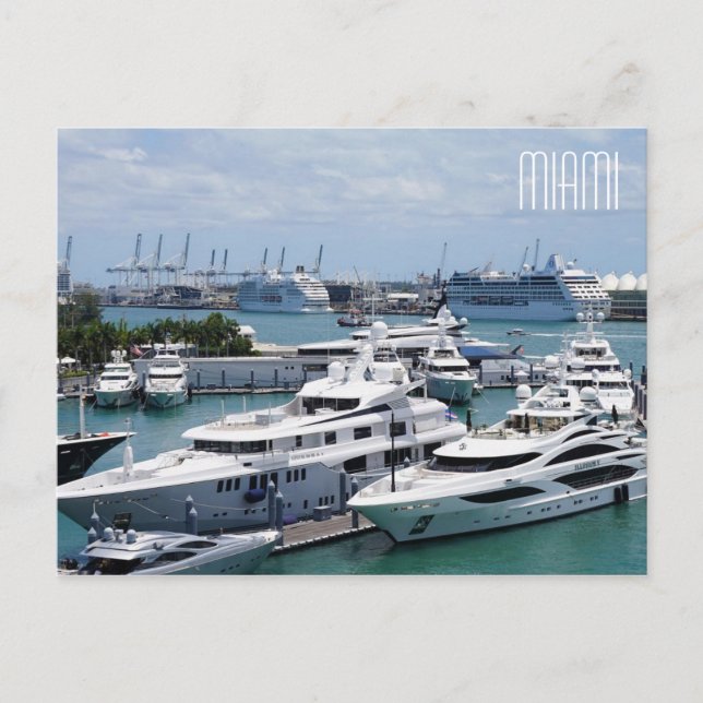 Postal Miami Big Yachts (Anverso)