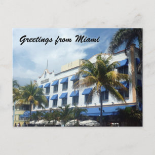 Postal miami deco blue