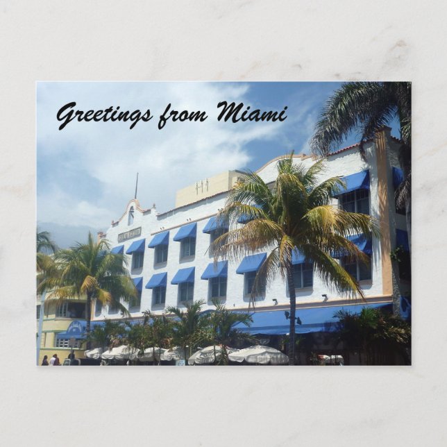 Postal miami deco blue (Anverso)