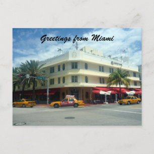 Postal miami deco taxis