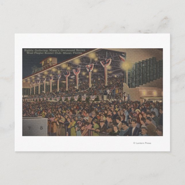 Postal Miami, FL - West Flagler Kennel Club, perro (Anverso)