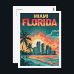 Postal Miami Florida America Vintage Famage Travel Place<br><div class="desc">Miami Florida America Vintage Famage Travel Place</div>