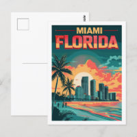 Miami Florida America Vintage Famage Travel Place