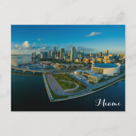Postal Miami Florida City Skyline Travel Photo