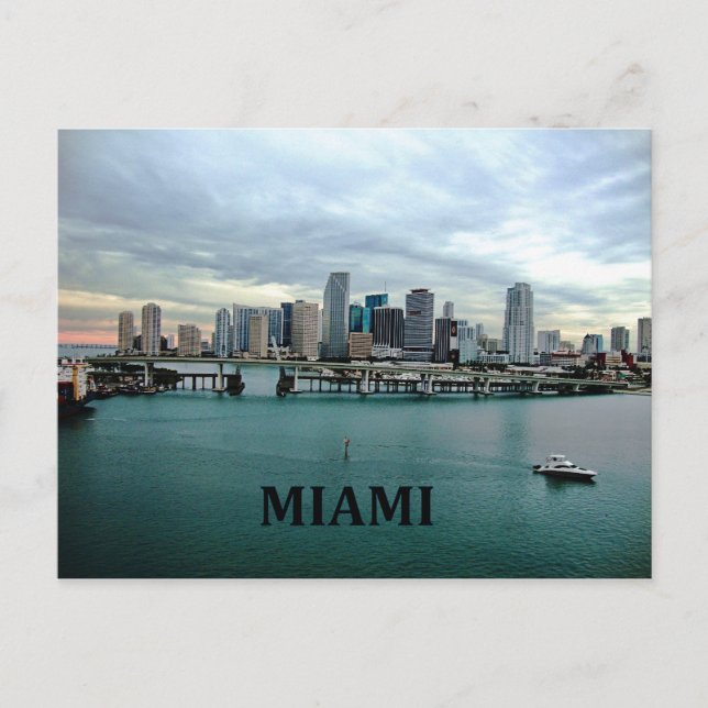 Postal Miami Florida | Línea aérea de la ciudad (Anverso)