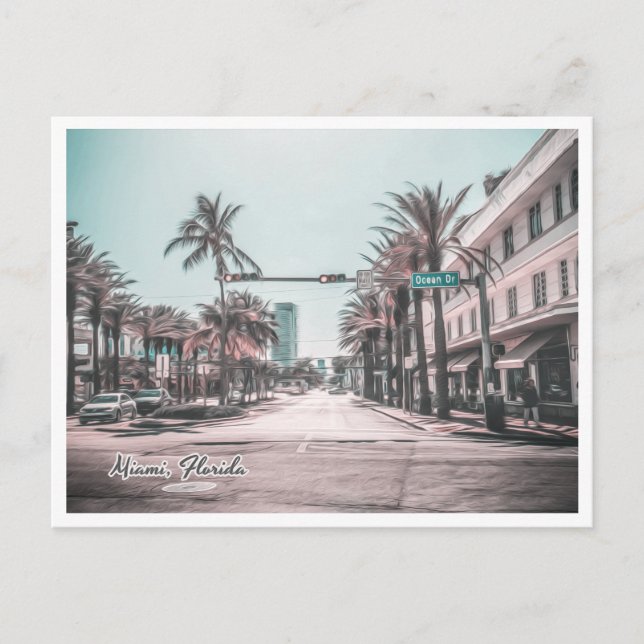 POSTAL MIAMI FLORIDA OCEAN DR. (Anverso)