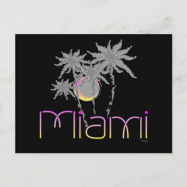 Postal Miami, Florida Palms Guay (Anverso)
