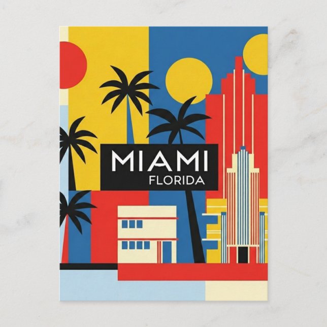 Postal Miami Florida Travel (Anverso)