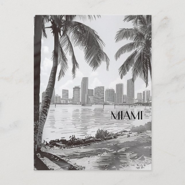 Postal Miami Florida Travel (Anverso)