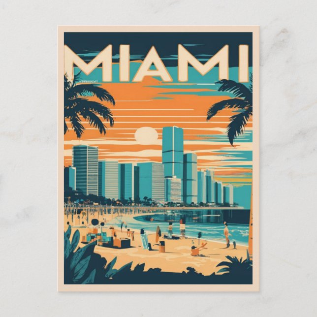 Postal Miami Florida Vintage (Anverso)