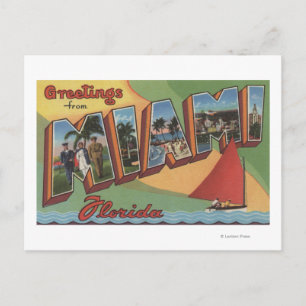 Postal Miami, FloridaGrandes Escenas CartaMiami, FL 2