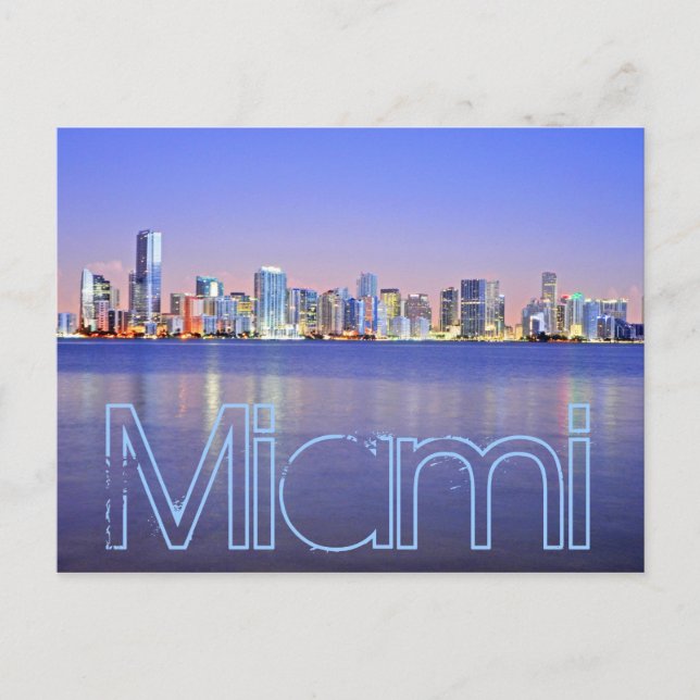 Postal Miami, la Ciudad Mágica al amanecer (Anverso)