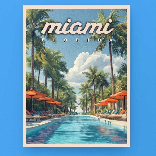 Postal Miami Pool Vintage (Subido por el creador)