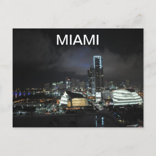 Postal Miami por la noche