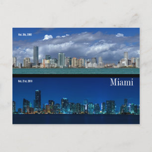 Postal Miami Skyline en 2006 y 2010