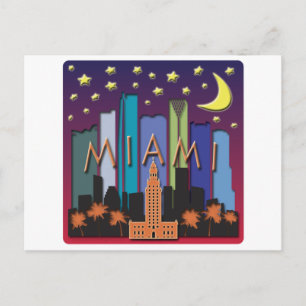 Postal Miami Skyline Mega Color