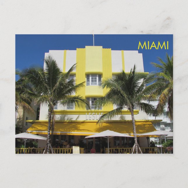 Postal Miami The Leslie Hotel Postcard (Anverso)