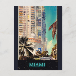 Postal Miami vintage poster
