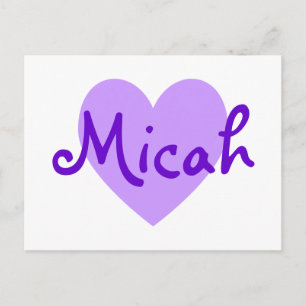 Postal Micah en morado