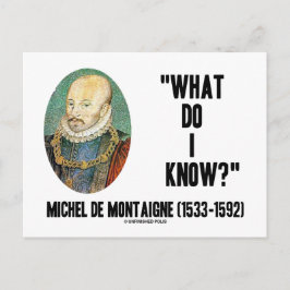 Postal Michel de Montaigne ¿Qué sé? Cita