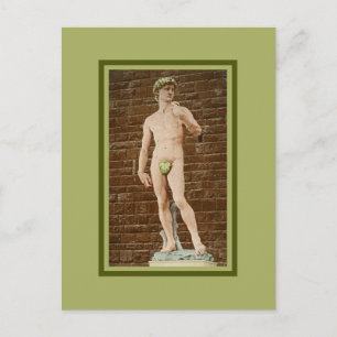 POSTAL MICHELANGELO DAVID CON FIG LEAF