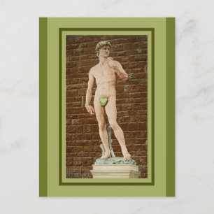 POSTAL MICHELANGELO DAVID CON FIG LEAF