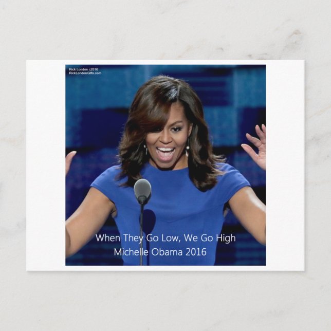 Postal Michelle Obama Colectivo "Vamos Alto" (Anverso)