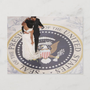 Postal Michelle y Barack Obama