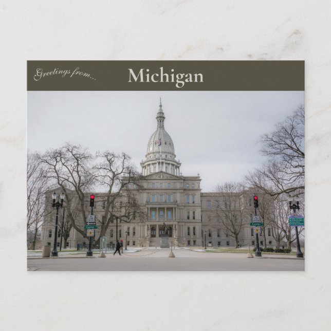 Postal Michigan Capitol Lansing Michigan (Anverso)