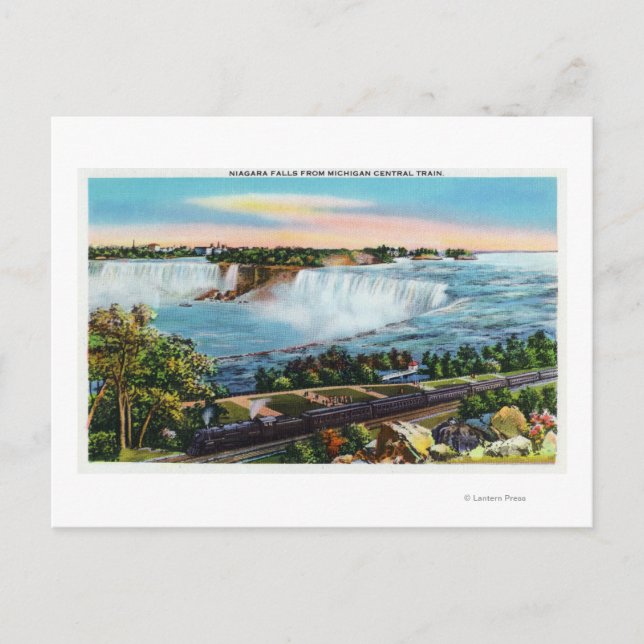 Postal Michigan Central Train View of Niagara Falls (Anverso)