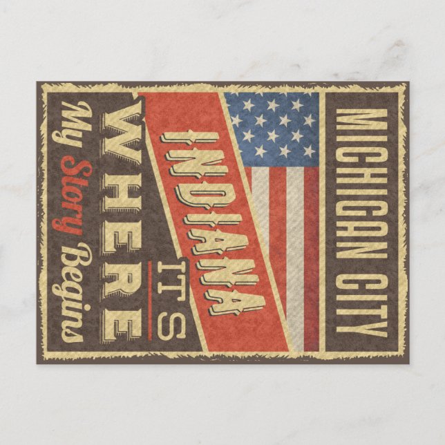 Postal Michigan City Indiana (Anverso)