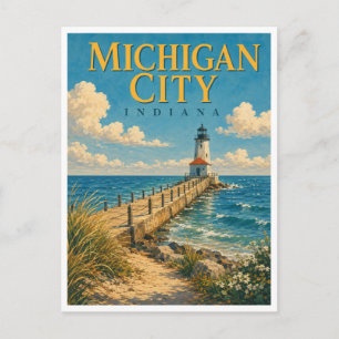 Postal Michigan City Indiana East Pierhead GeoSaga