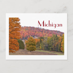 Postal "Michigan Countryside Ablaze En Otoño"