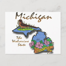 Postal Michigan el petirrojo Apple del estado de