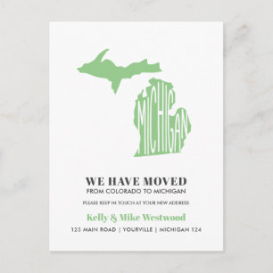 Postal MICHIGAN Hemos movido la nueva dirección Nueva cas
