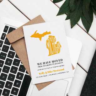 Postal MICHIGAN Hemos movido la nueva dirección Nueva cas