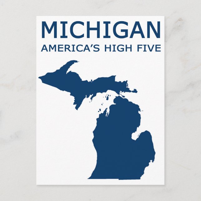Postal Michigan. Los cinco más altos de los Estados Unido (Anverso)