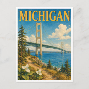 Postal Michigan Mackinac Bridge GeoSaga