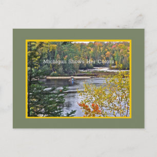 POSTAL MICHIGAN MUESTRA SUS COLORES DE COLORES/CAÍDA DE L