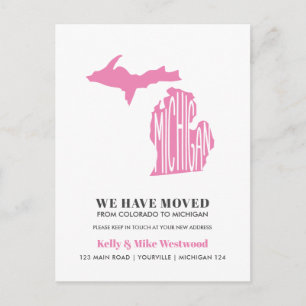 Postal MICHIGAN  Nos hemos mudado Nueva dirección Nueva t